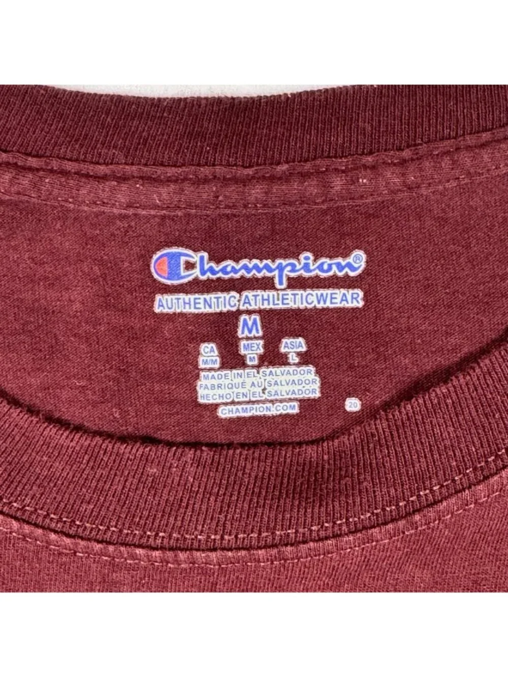Champion Texas A&M University Maroon T-Shirt Size M Short Sleeve - Picture 5 of 7